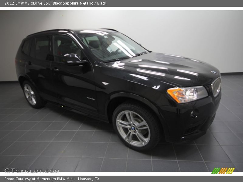 Black Sapphire Metallic / Black 2012 BMW X3 xDrive 35i