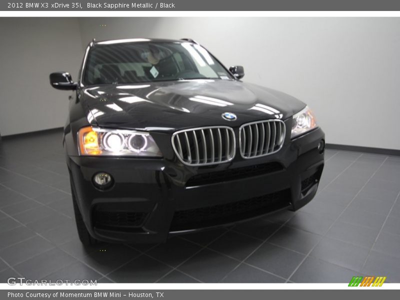 Black Sapphire Metallic / Black 2012 BMW X3 xDrive 35i