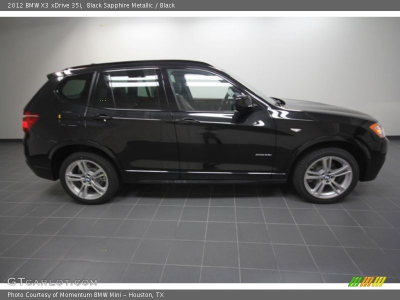 Black Sapphire Metallic / Black 2012 BMW X3 xDrive 35i