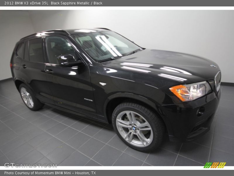 Black Sapphire Metallic / Black 2012 BMW X3 xDrive 35i
