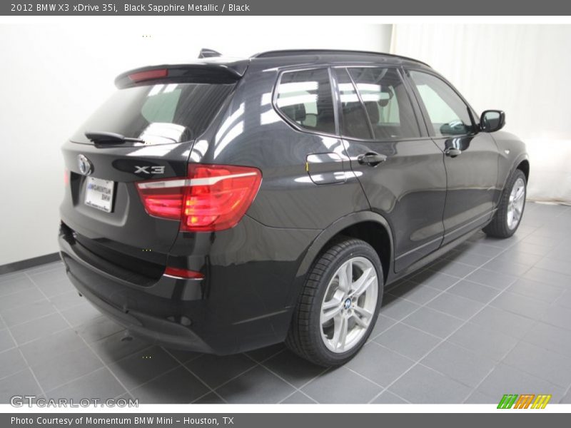Black Sapphire Metallic / Black 2012 BMW X3 xDrive 35i