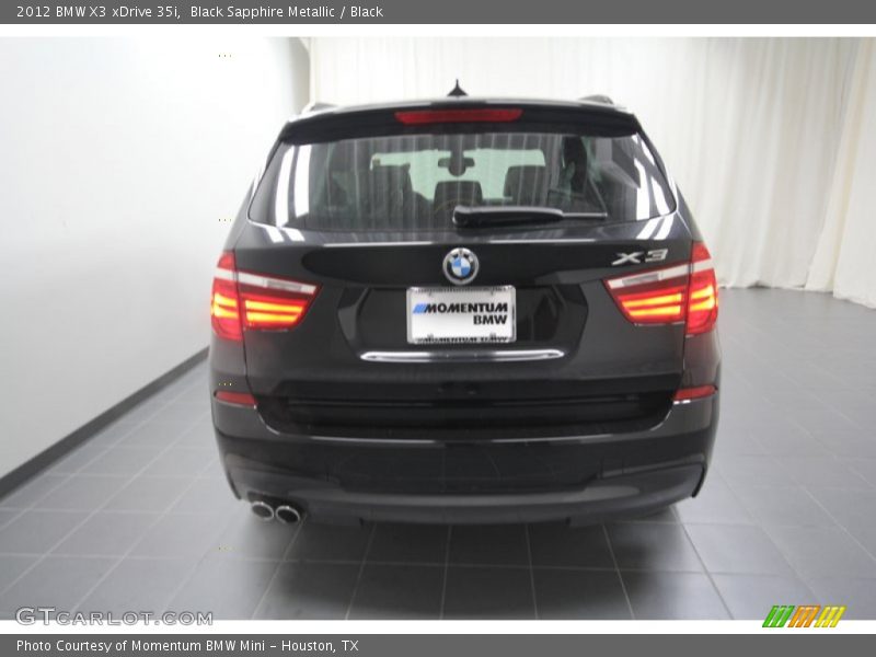 Black Sapphire Metallic / Black 2012 BMW X3 xDrive 35i