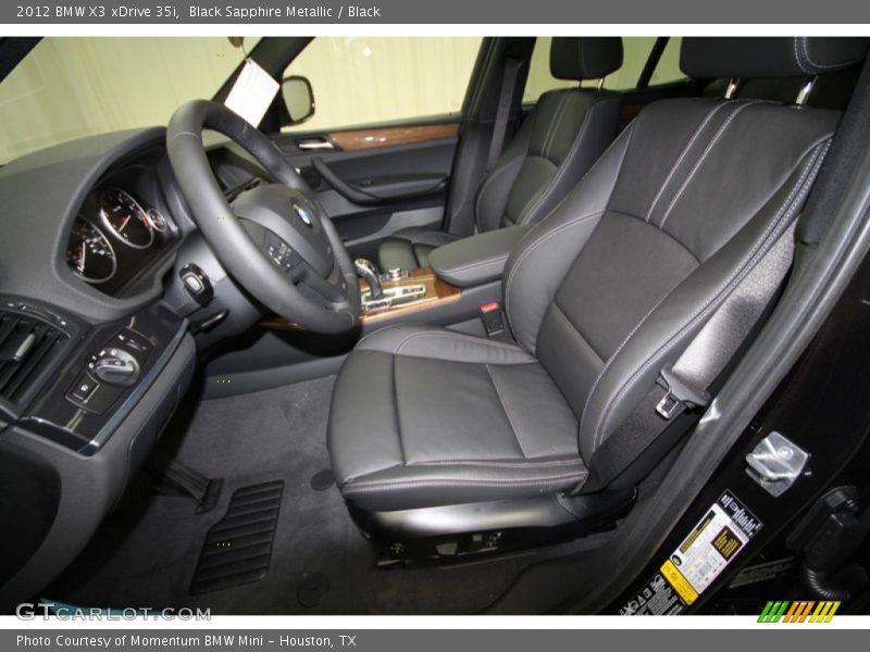 Black Sapphire Metallic / Black 2012 BMW X3 xDrive 35i