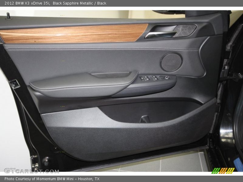 Black Sapphire Metallic / Black 2012 BMW X3 xDrive 35i