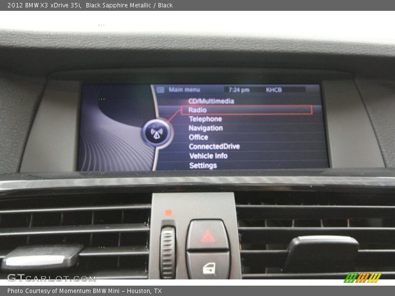 Black Sapphire Metallic / Black 2012 BMW X3 xDrive 35i