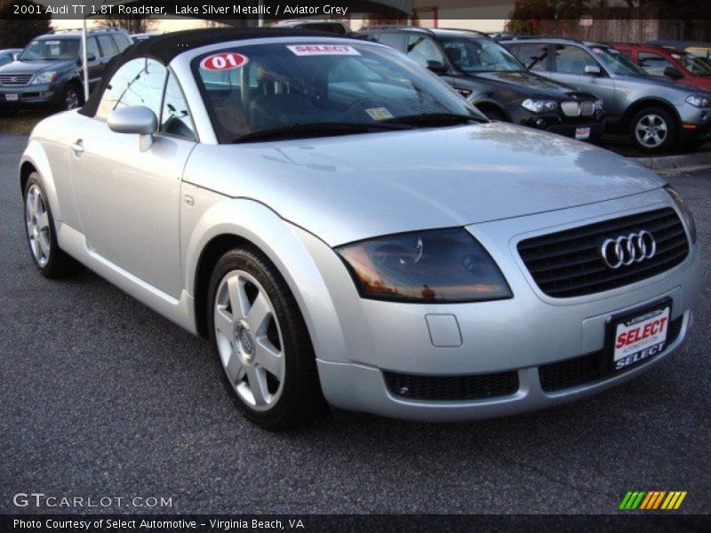 Lake Silver Metallic / Aviator Grey 2001 Audi TT 1.8T Roadster