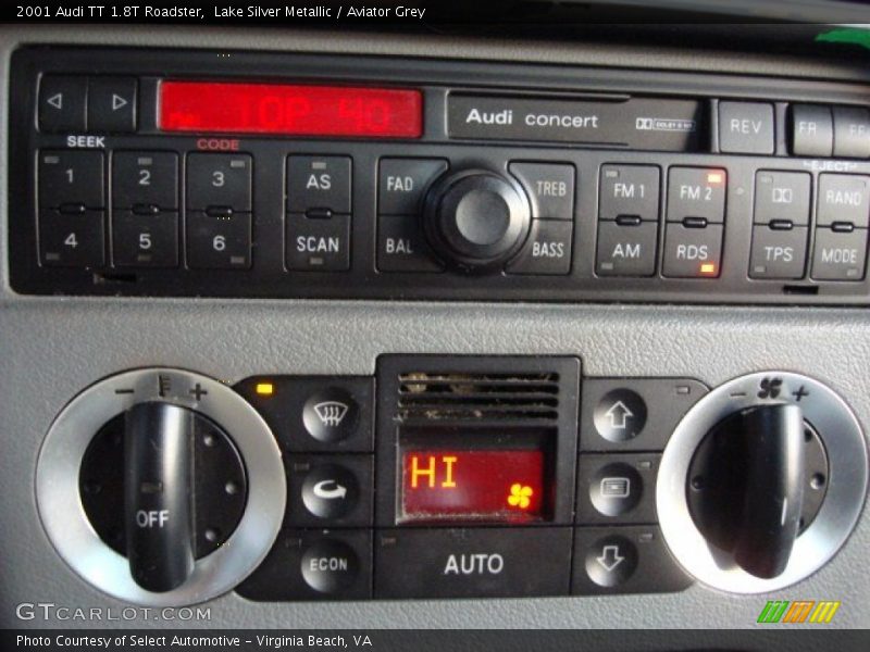 Controls of 2001 TT 1.8T Roadster