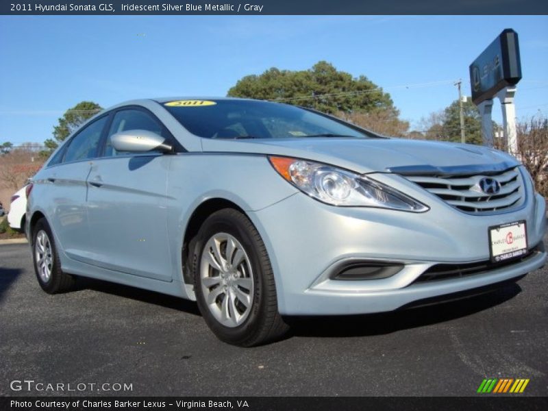 Iridescent Silver Blue Metallic / Gray 2011 Hyundai Sonata GLS