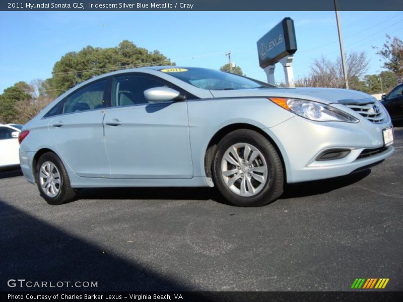Iridescent Silver Blue Metallic / Gray 2011 Hyundai Sonata GLS