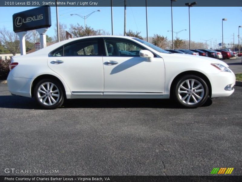 Starfire White Pearl / Light Gray 2010 Lexus ES 350