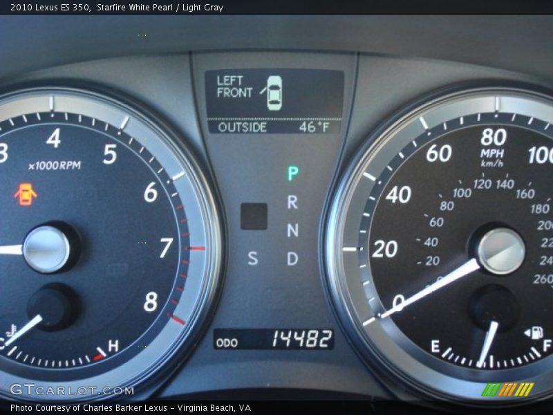 Starfire White Pearl / Light Gray 2010 Lexus ES 350