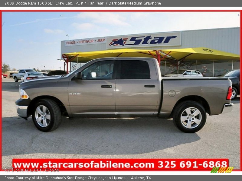 Austin Tan Pearl / Dark Slate/Medium Graystone 2009 Dodge Ram 1500 SLT Crew Cab