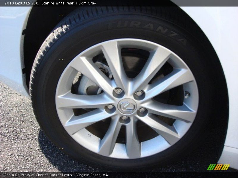 Starfire White Pearl / Light Gray 2010 Lexus ES 350