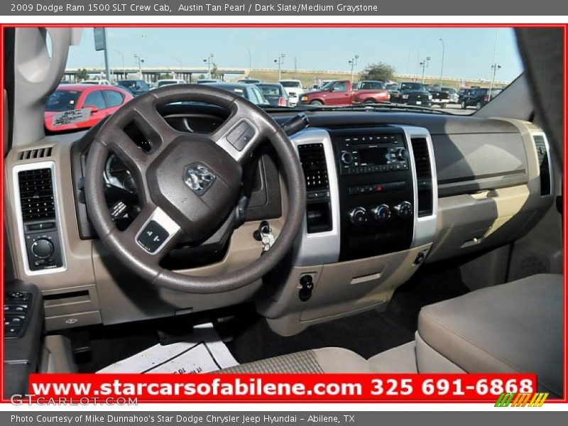 Austin Tan Pearl / Dark Slate/Medium Graystone 2009 Dodge Ram 1500 SLT Crew Cab