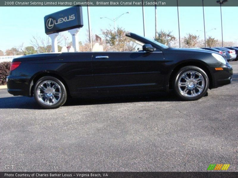 Brilliant Black Crystal Pearl / Saddle/Tan 2008 Chrysler Sebring Limited Hardtop Convertible