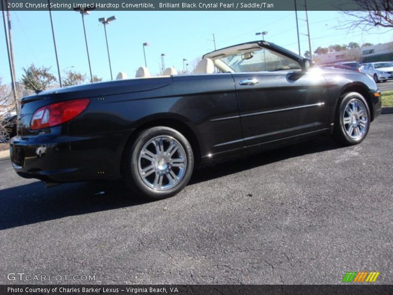 Brilliant Black Crystal Pearl / Saddle/Tan 2008 Chrysler Sebring Limited Hardtop Convertible