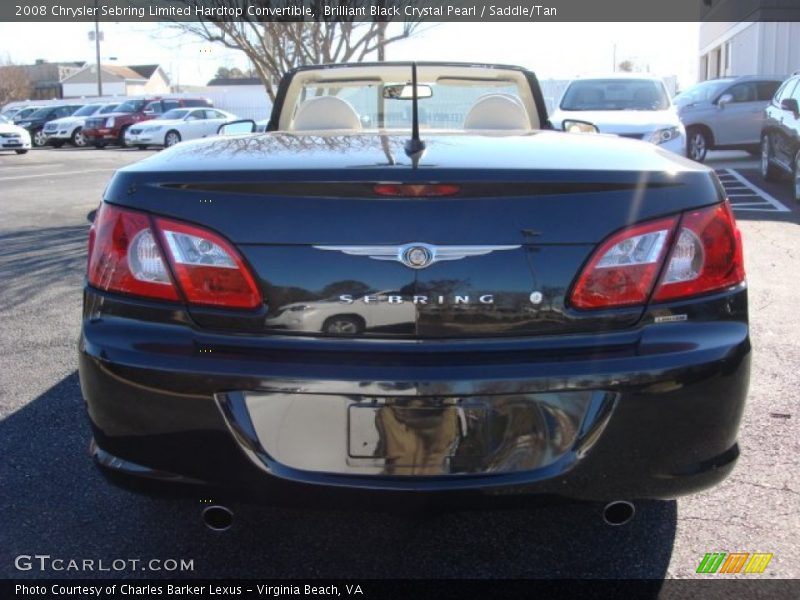 Brilliant Black Crystal Pearl / Saddle/Tan 2008 Chrysler Sebring Limited Hardtop Convertible