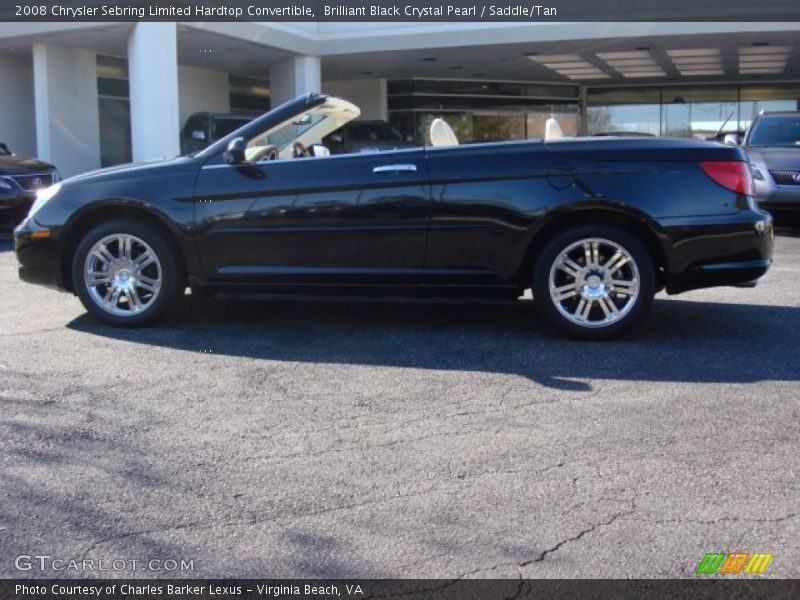 Brilliant Black Crystal Pearl / Saddle/Tan 2008 Chrysler Sebring Limited Hardtop Convertible