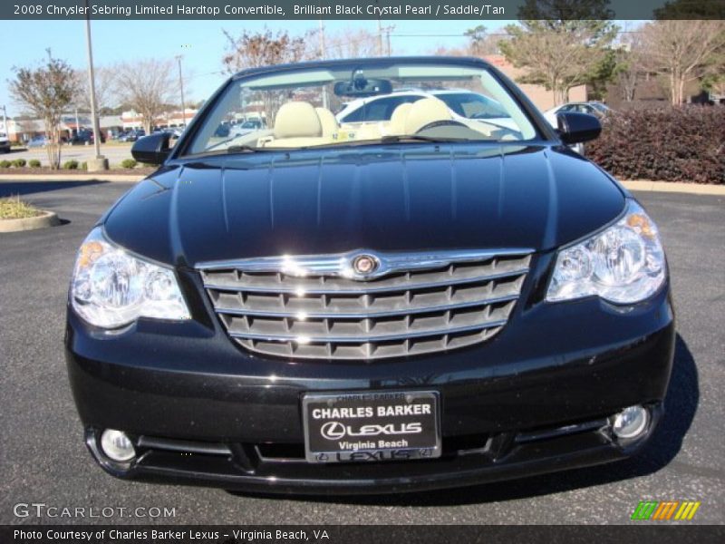 Brilliant Black Crystal Pearl / Saddle/Tan 2008 Chrysler Sebring Limited Hardtop Convertible