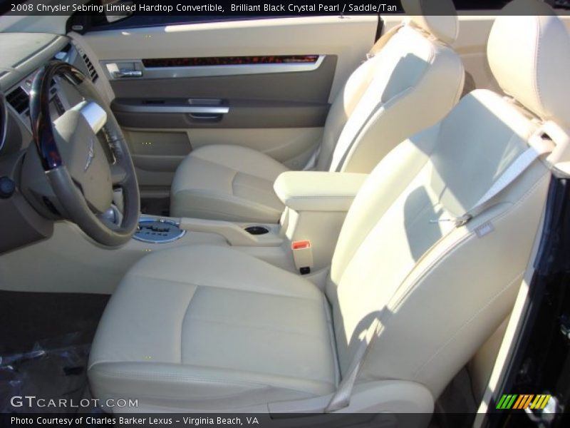 Brilliant Black Crystal Pearl / Saddle/Tan 2008 Chrysler Sebring Limited Hardtop Convertible