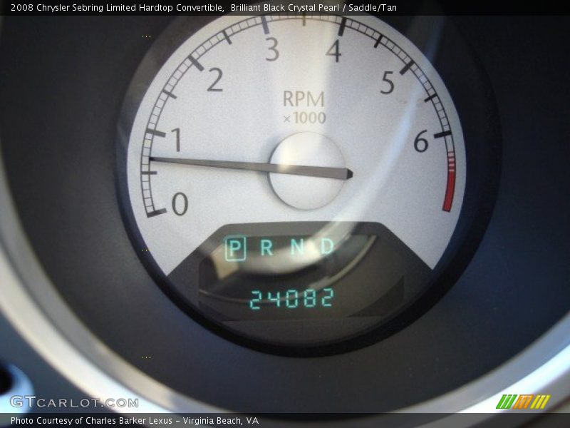 Brilliant Black Crystal Pearl / Saddle/Tan 2008 Chrysler Sebring Limited Hardtop Convertible