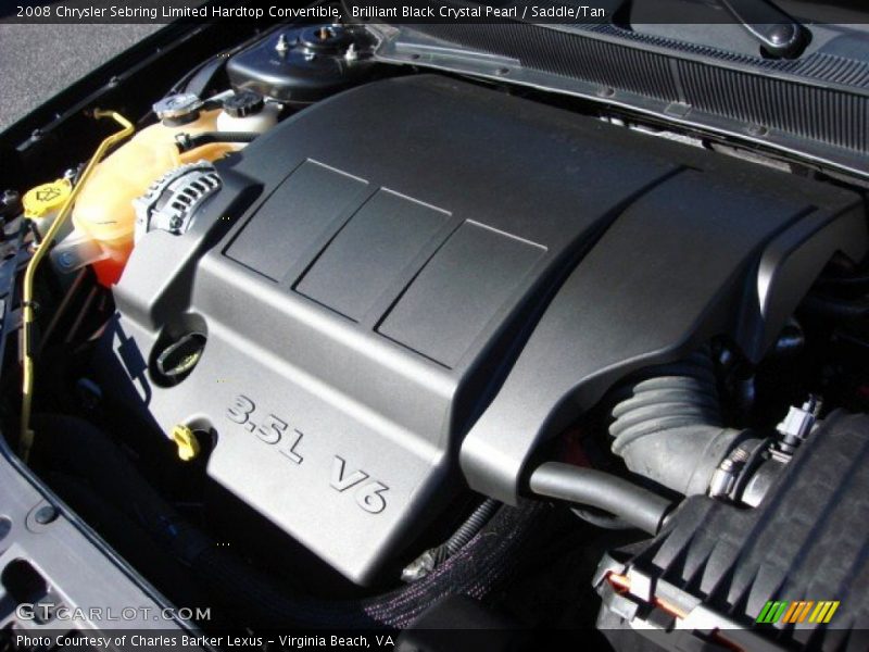 Brilliant Black Crystal Pearl / Saddle/Tan 2008 Chrysler Sebring Limited Hardtop Convertible