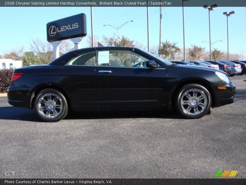 Brilliant Black Crystal Pearl / Saddle/Tan 2008 Chrysler Sebring Limited Hardtop Convertible