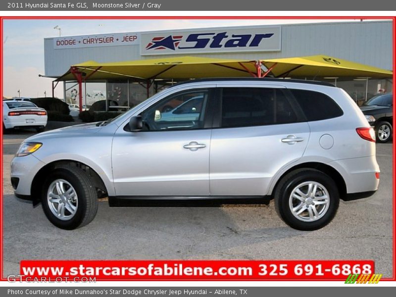 Moonstone Silver / Gray 2011 Hyundai Santa Fe GLS