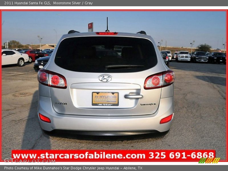 Moonstone Silver / Gray 2011 Hyundai Santa Fe GLS