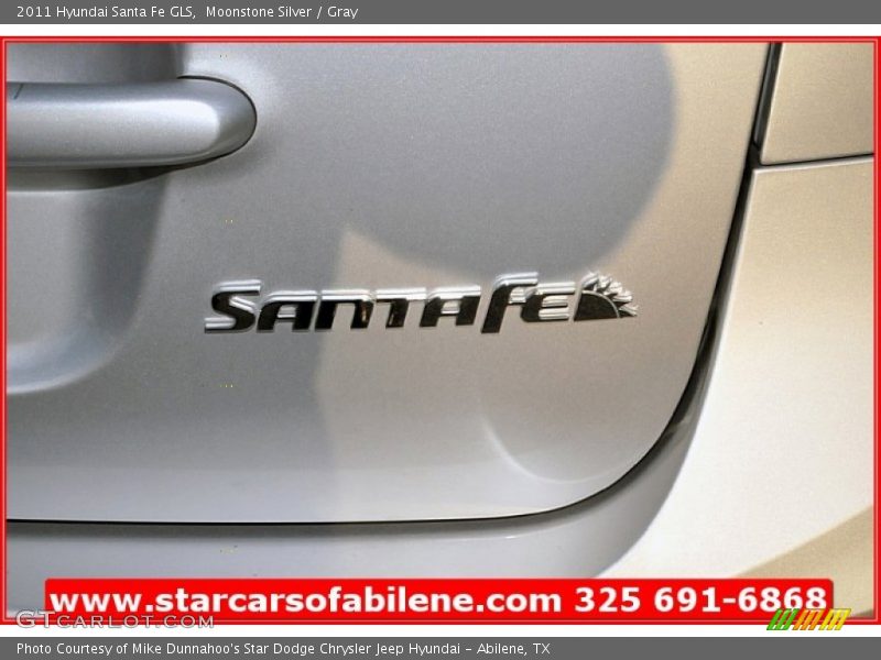 Moonstone Silver / Gray 2011 Hyundai Santa Fe GLS