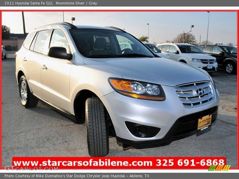 Moonstone Silver / Gray 2011 Hyundai Santa Fe GLS