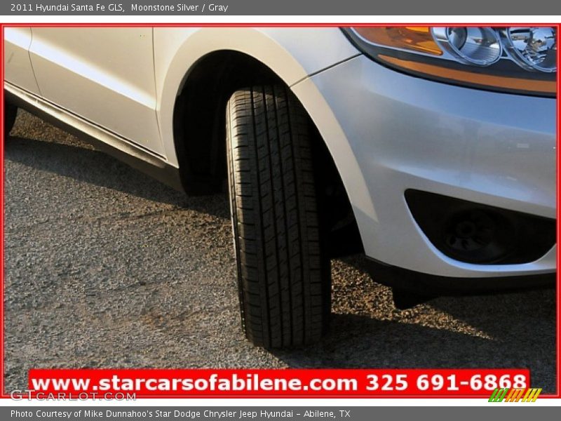 Moonstone Silver / Gray 2011 Hyundai Santa Fe GLS