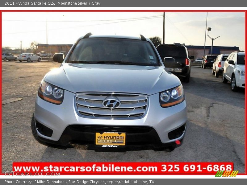 Moonstone Silver / Gray 2011 Hyundai Santa Fe GLS