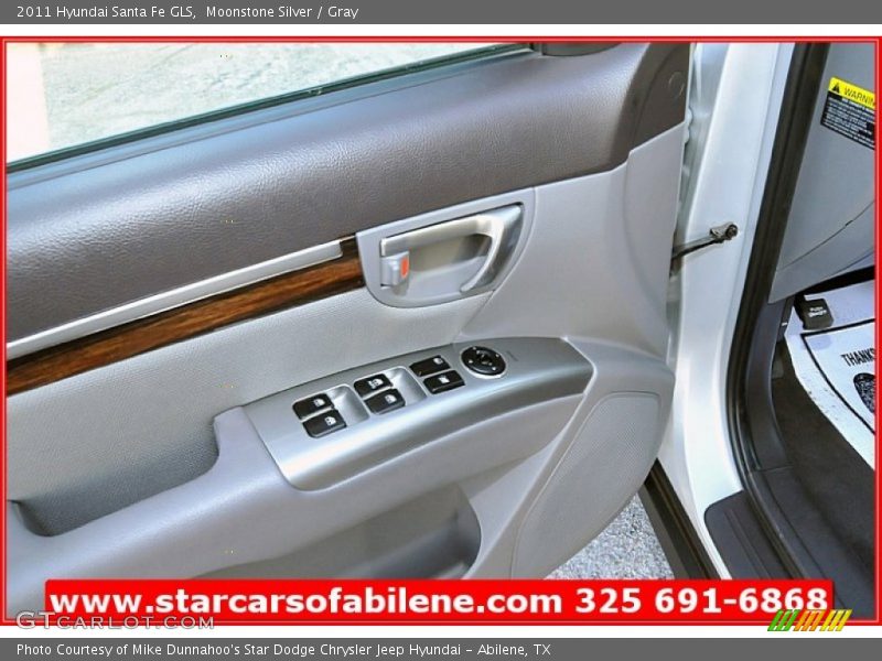 Moonstone Silver / Gray 2011 Hyundai Santa Fe GLS