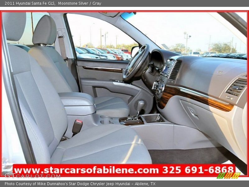 Moonstone Silver / Gray 2011 Hyundai Santa Fe GLS
