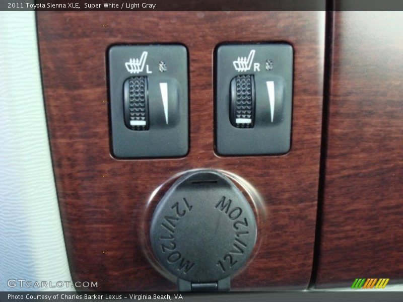 Super White / Light Gray 2011 Toyota Sienna XLE