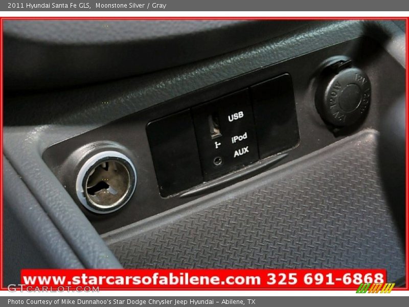 Moonstone Silver / Gray 2011 Hyundai Santa Fe GLS