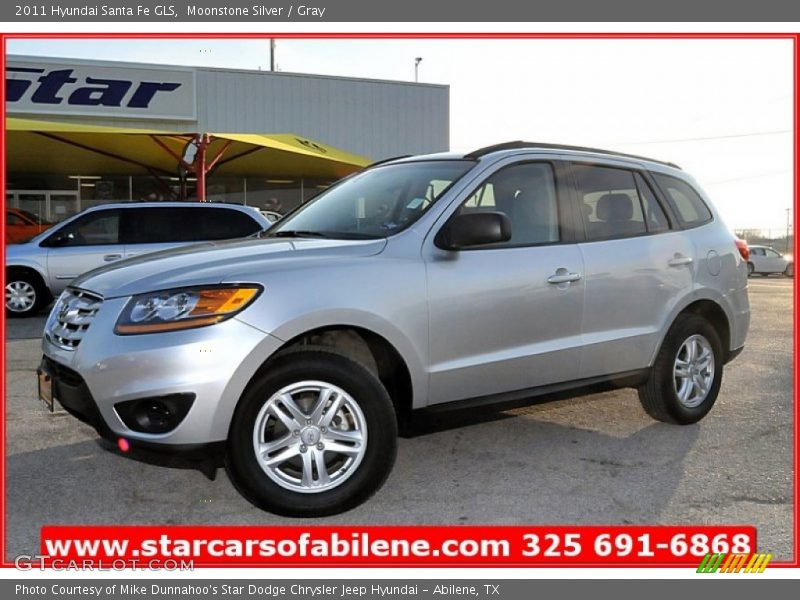 Moonstone Silver / Gray 2011 Hyundai Santa Fe GLS