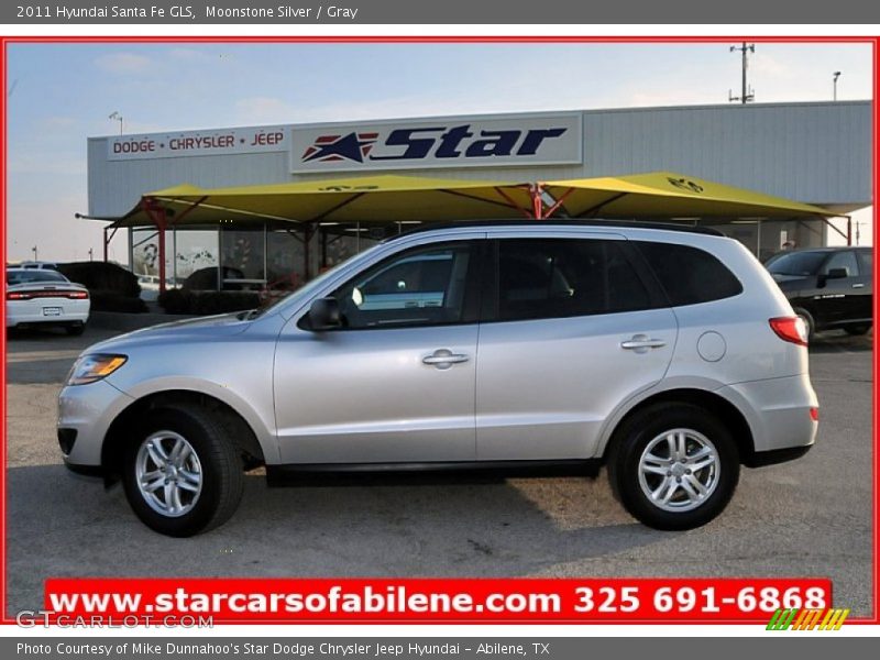Moonstone Silver / Gray 2011 Hyundai Santa Fe GLS