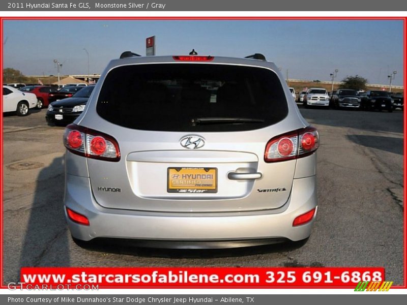 Moonstone Silver / Gray 2011 Hyundai Santa Fe GLS