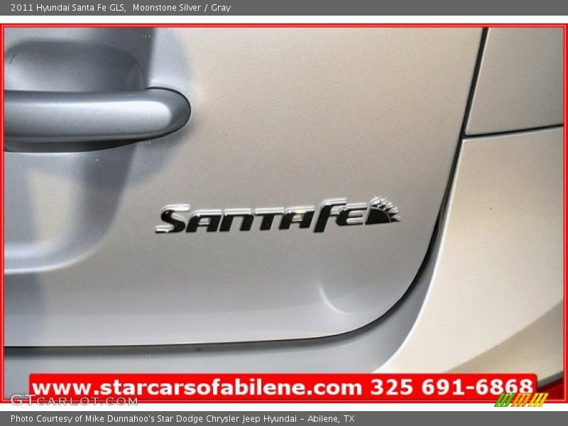 Moonstone Silver / Gray 2011 Hyundai Santa Fe GLS