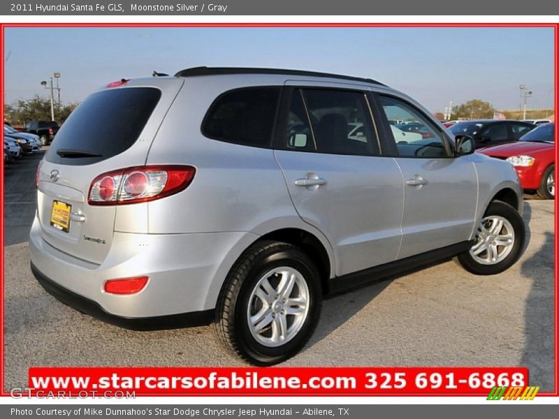 Moonstone Silver / Gray 2011 Hyundai Santa Fe GLS