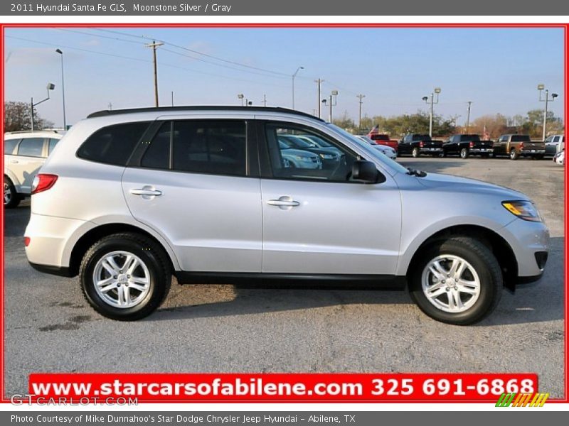 Moonstone Silver / Gray 2011 Hyundai Santa Fe GLS