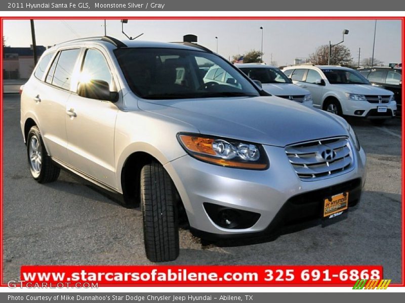 Moonstone Silver / Gray 2011 Hyundai Santa Fe GLS