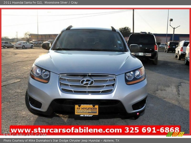 Moonstone Silver / Gray 2011 Hyundai Santa Fe GLS