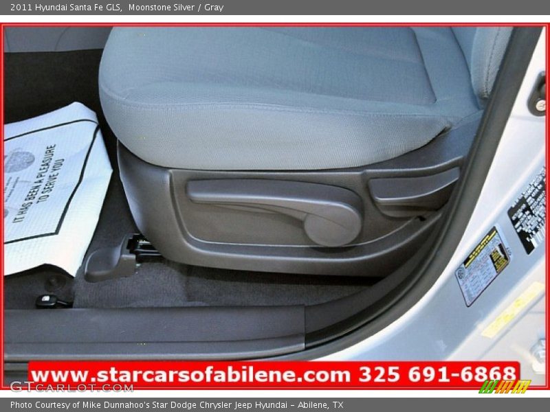 Moonstone Silver / Gray 2011 Hyundai Santa Fe GLS