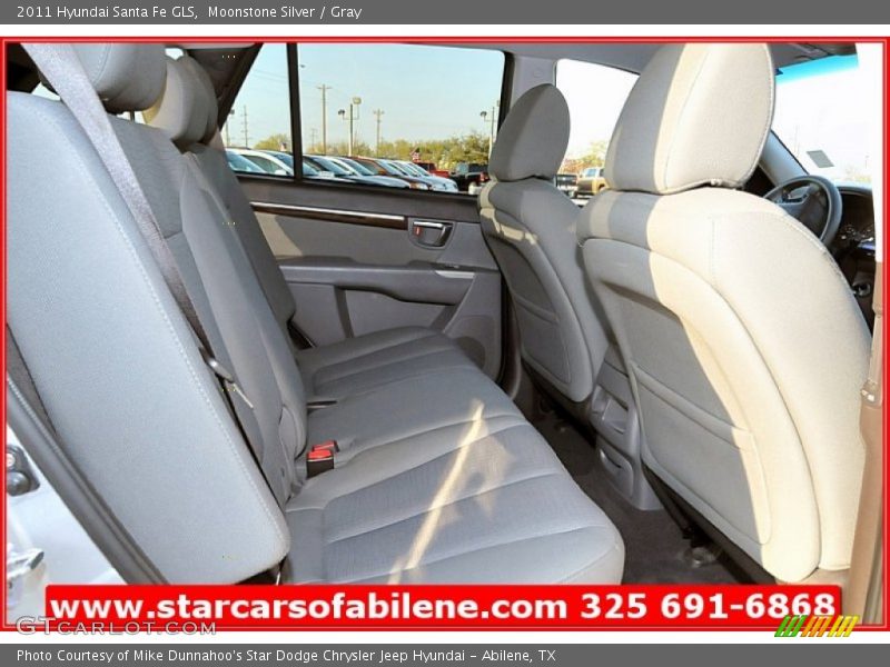 Moonstone Silver / Gray 2011 Hyundai Santa Fe GLS