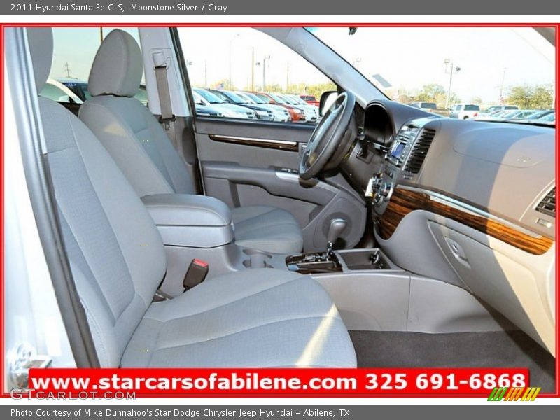 Moonstone Silver / Gray 2011 Hyundai Santa Fe GLS
