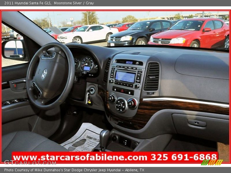 Moonstone Silver / Gray 2011 Hyundai Santa Fe GLS
