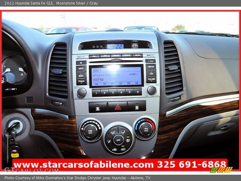 Moonstone Silver / Gray 2011 Hyundai Santa Fe GLS